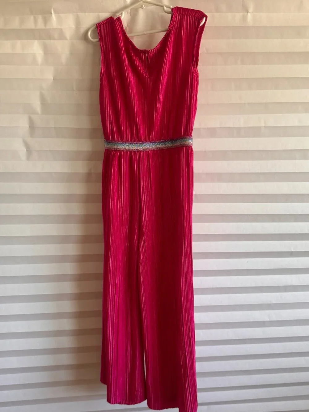 Wonder Nation Girls Magenta Pleated Romper Size 6/6X Dressy Casual Party Outfit